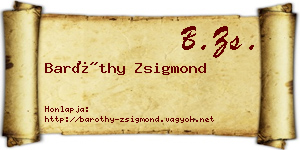 Baróthy Zsigmond névjegykártya